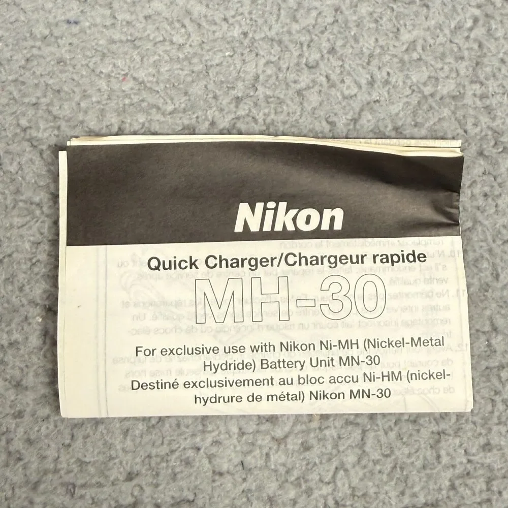 Nikon MH-30 Battery Charger for F5 Genuine OEM w/ Original Box Quick Charge